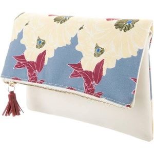 Rachel Pally Canvas-Trimmed Leather Clutch